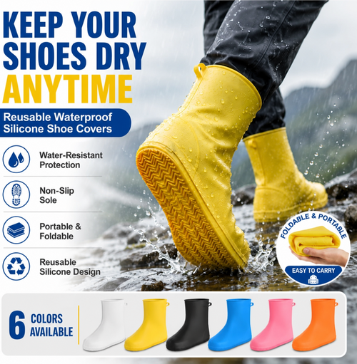 Waterproof Rain Shoe Covers – Heavy-Duty Anti-Slip Protection for Shoes on Rainy Days