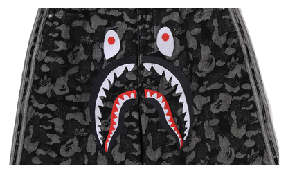 Shark Denim Jorts "Bape - Black" KF4917
