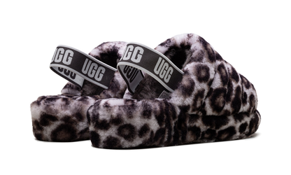 Fluff Yeah Slide WMNS "Panther Print - Stormy Grey" 1120903 SYGR