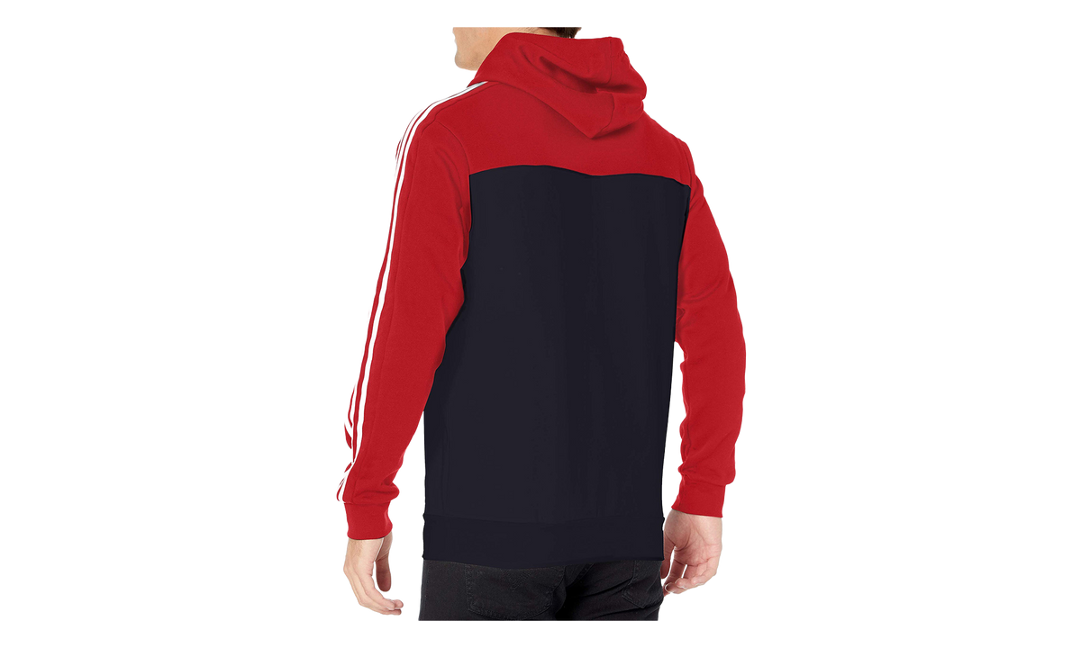 Essentials Hooded Colorblock Sweatshirt "Scarlet / Legend Ink / Scarlet" GL7465