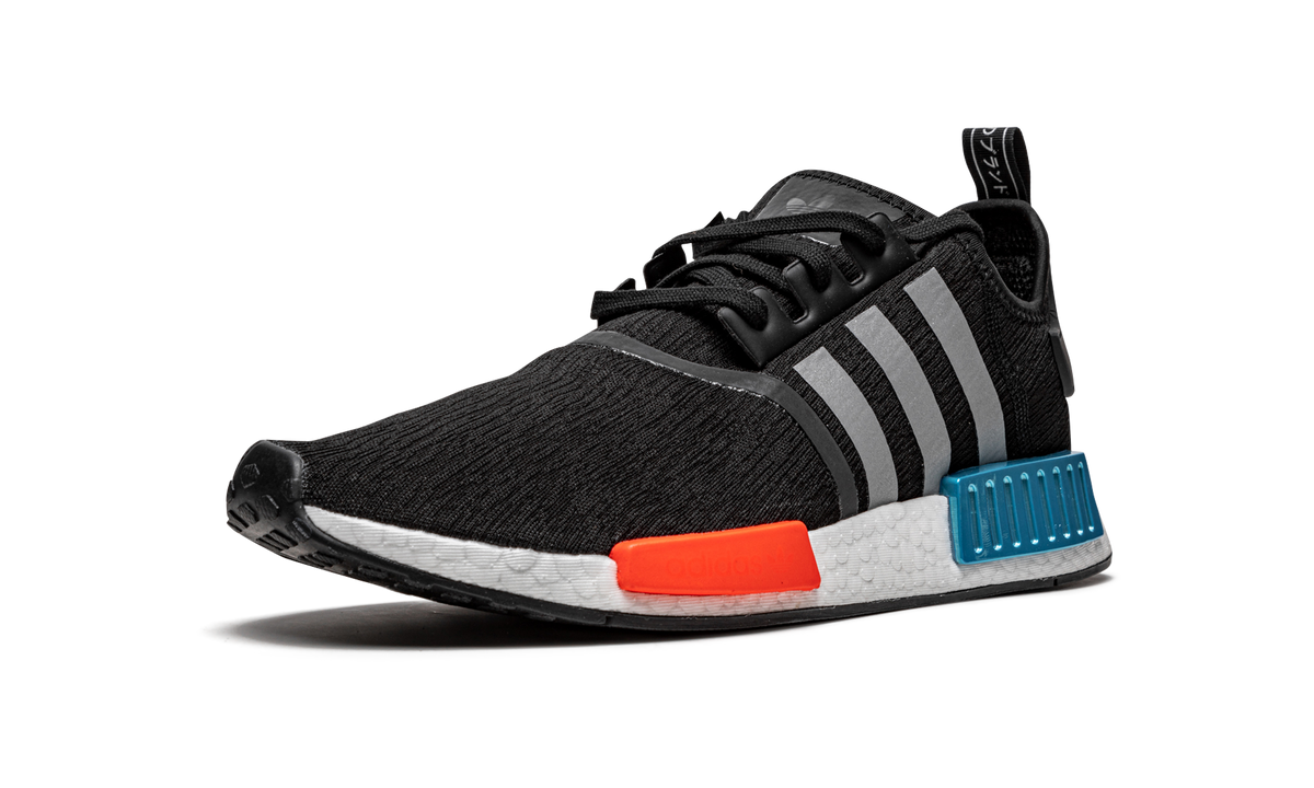 NMD_R1 "Black / Silver / Solar Red" FY5727