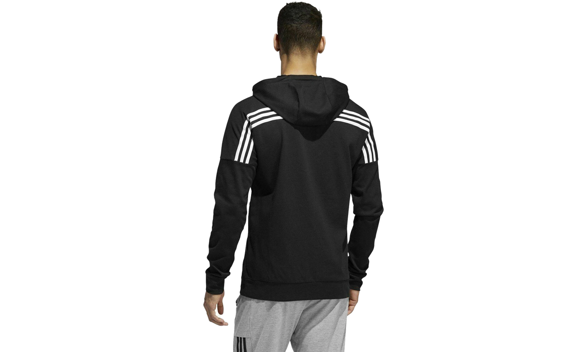 Back To School Full-zip Hooded Sweatshirt "Black / White" FJ0717
