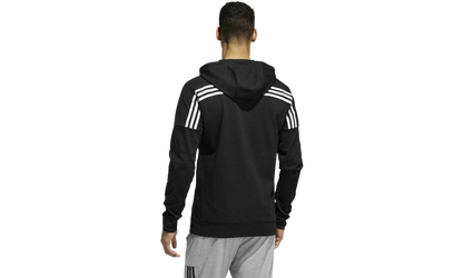 Back To School Full-zip Hooded Sweatshirt "Black / White" FJ0717