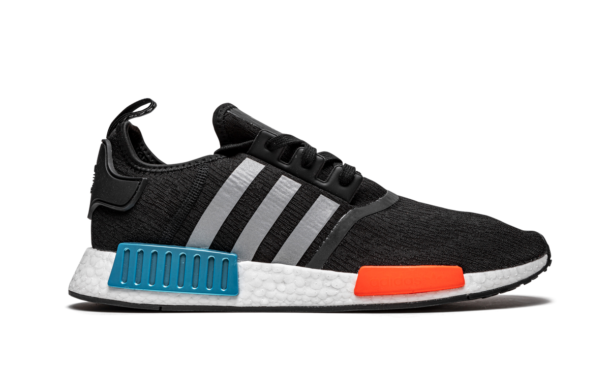NMD_R1 "Black / Silver / Solar Red" FY5727