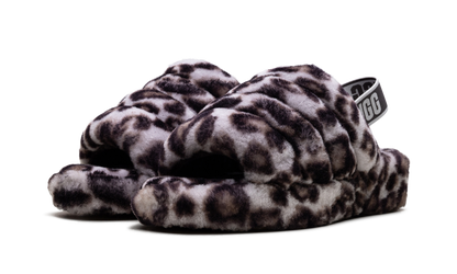 Fluff Yeah Slide WMNS "Panther Print - Stormy Grey" 1120903 SYGR