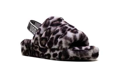Fluff Yeah Slide WMNS "Panther Print - Stormy Grey" 1120903 SYGR