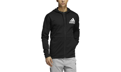 Back To School Full-zip Hooded Sweatshirt "Black / White" FJ0717
